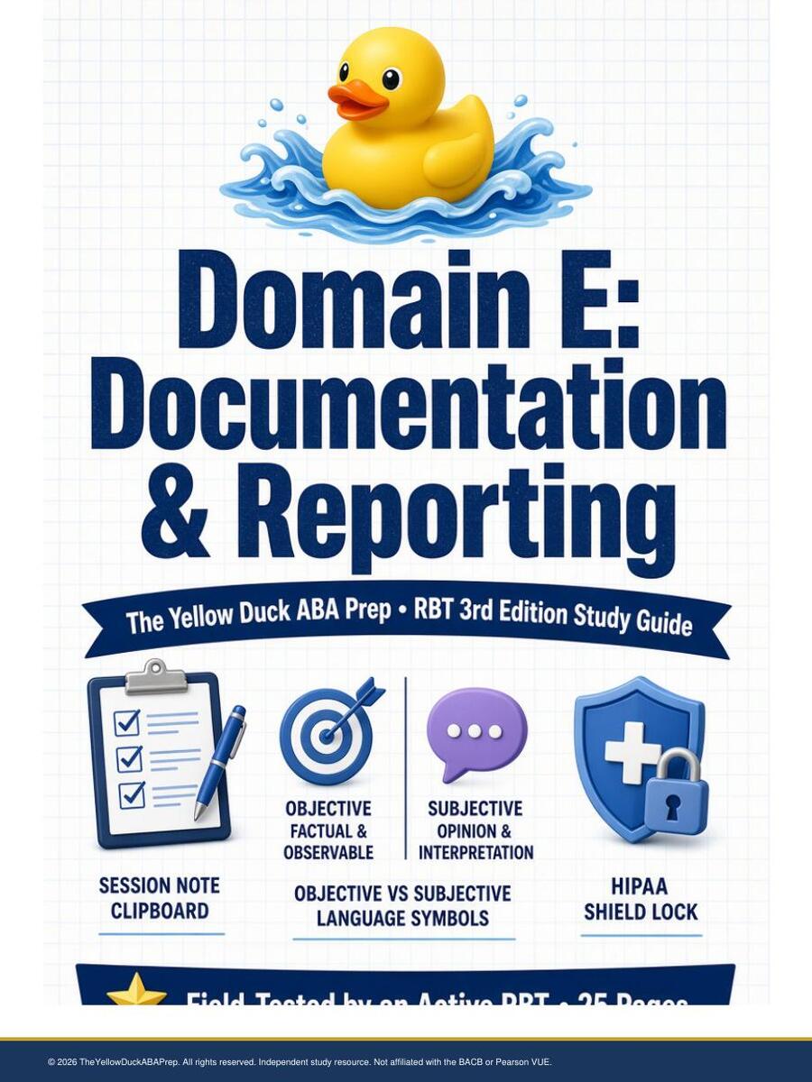 Domain E – Documentation & Reporting