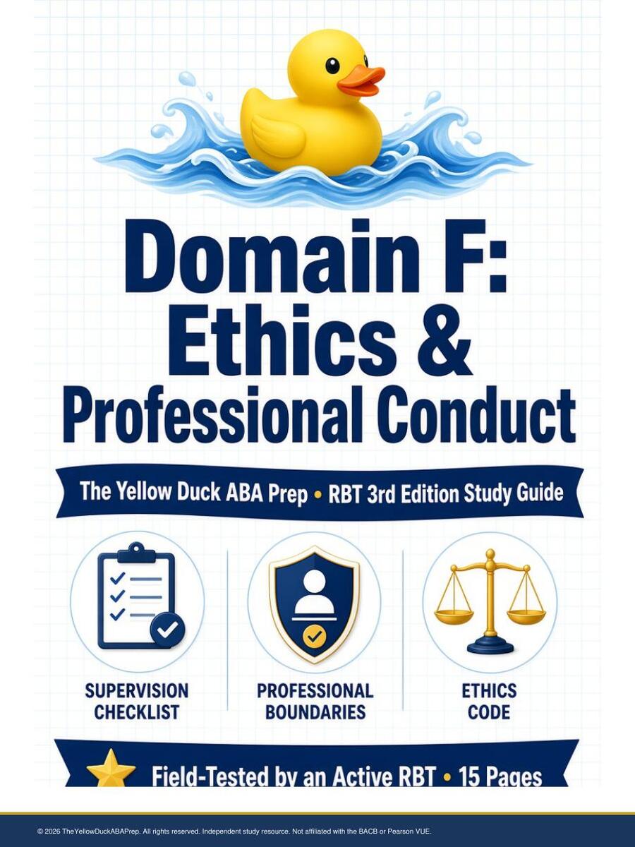 Domain F – Ethics & Professional Conduct